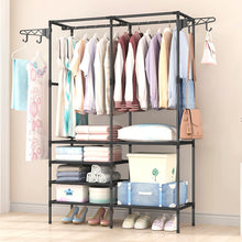 Load image into Gallery viewer, Simple Fashion Coat Rack Large Capacity Bedroom Wardrobe Closet Clothes Hanger Mutifunctional Storage Organizer Floor Shelf
