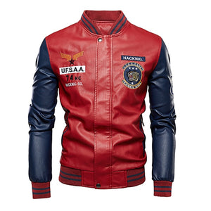 New Men Leather Jacket 2020 Brand Embroidery Baseball PU Jackets Male Casual Luxury Winter Warm Fleece Pilot Bomber Jacket Coat