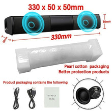 Load image into Gallery viewer, Home theater HIFI Portable Wireless Bluetooth Speakers column Stereo Bass Sound bar FM Radio USB Subwoofer for Computer TV Phone
