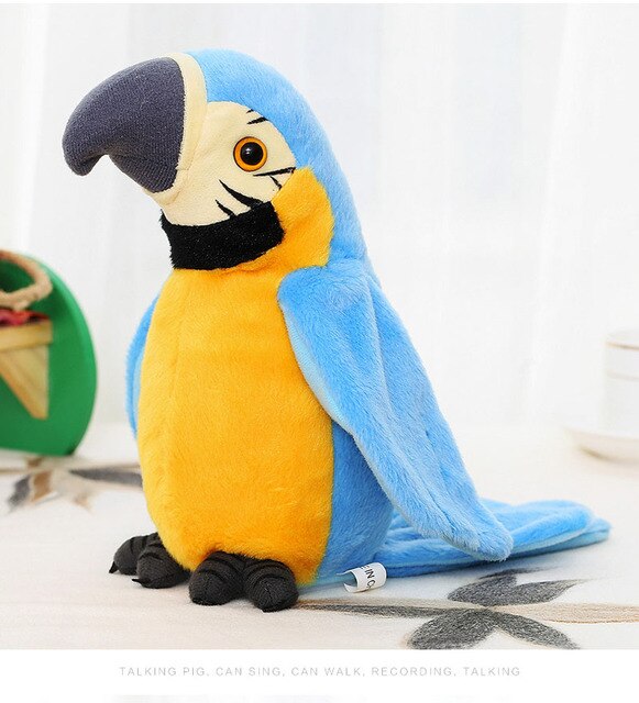 Electronic Pets Talking Parrot Toys  Funny Sound Record Plush  Christmas Gift for Kids Children