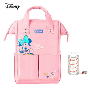 DISNEY Multifunction Large Capacity Nappy Diaper Backpack Minnie Mickey Baby Mother Bag Maternity Backpack Winnie the Pooh Bear