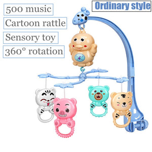 babies musical mobile for crib plush toys arc on the bed toddlers rattle newborn baby boy girl toy for stroller kids 0-12 months