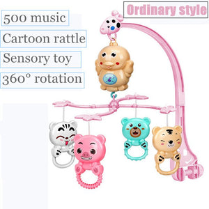 babies musical mobile for crib plush toys arc on the bed toddlers rattle newborn baby boy girl toy for stroller kids 0-12 months