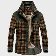 Load image into Gallery viewer, Winter Jacket Men Thicken Warm Fleece Jackets Coats Pure Cotton Plaid Jacket Military Clothes Men Chaquetas Hombre Size M-3XL
