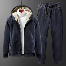 Load image into Gallery viewer, Men Winter Fleece Sets Mens Thick Hoodies+Pants Suit Man Hooded Sweatshirt Sportswear Tracksuits Male Hoodie Sweatsuits size 8XL
