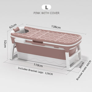 46in Large Bathtub Adult Bath Tub Barrel Sweat Steaming Bathtub Plastic Folding Thicken Bathtub Home Sauna Baby Swimming Tub ES