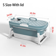 Load image into Gallery viewer, 46in Large Bathtub Adult Bath Tub Barrel Sweat Steaming Bathtub Plastic Folding Thicken Bathtub Home Sauna Baby Swimming Tub ES
