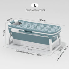 Load image into Gallery viewer, 46in Large Bathtub Adult Bath Tub Barrel Sweat Steaming Bathtub Plastic Folding Thicken Bathtub Home Sauna Baby Swimming Tub ES
