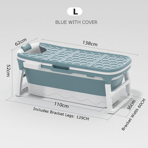 46in Large Bathtub Adult Bath Tub Barrel Sweat Steaming Bathtub Plastic Folding Thicken Bathtub Home Sauna Baby Swimming Tub ES