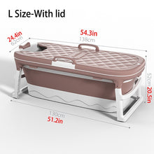 Load image into Gallery viewer, 46in Large Bathtub Adult Bath Tub Barrel Sweat Steaming Bathtub Plastic Folding Thicken Bathtub Home Sauna Baby Swimming Tub ES

