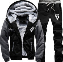 Load image into Gallery viewer, Men Winter Fleece Sets Mens Thick Hoodies+Pants Suit Man Hooded Sweatshirt Sportswear Tracksuits Male Hoodie Sweatsuits size 8XL
