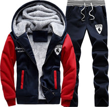 Load image into Gallery viewer, Men Winter Fleece Sets Mens Thick Hoodies+Pants Suit Man Hooded Sweatshirt Sportswear Tracksuits Male Hoodie Sweatsuits size 8XL
