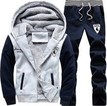 Load image into Gallery viewer, Men Winter Fleece Sets Mens Thick Hoodies+Pants Suit Man Hooded Sweatshirt Sportswear Tracksuits Male Hoodie Sweatsuits size 8XL
