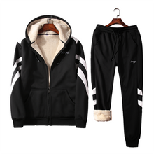 Load image into Gallery viewer, Men Winter Fleece Sets Mens Thick Hoodies+Pants Suit Man Hooded Sweatshirt Sportswear Tracksuits Male Hoodie Sweatsuits size 8XL
