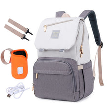 Load image into Gallery viewer, New Mummy Diaper Bag Baby Stroller Bag USB Charging Waterproof Oxford Women Handbag Maternity Nursing Nappy backpack Travel Bags
