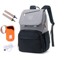 Load image into Gallery viewer, New Mummy Diaper Bag Baby Stroller Bag USB Charging Waterproof Oxford Women Handbag Maternity Nursing Nappy backpack Travel Bags
