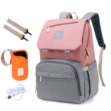 Load image into Gallery viewer, New Mummy Diaper Bag Baby Stroller Bag USB Charging Waterproof Oxford Women Handbag Maternity Nursing Nappy backpack Travel Bags
