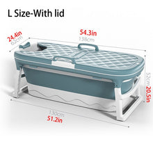 Load image into Gallery viewer, 46in Large Bathtub Adult Bath Tub Barrel Sweat Steaming Bathtub Plastic Folding Thicken Bathtub Home Sauna Baby Swimming Tub ES
