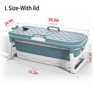 46in Large Bathtub Adult Bath Tub Barrel Sweat Steaming Bathtub Plastic Folding Thicken Bathtub Home Sauna Baby Swimming Tub ES