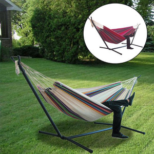 200x150cm Home Indoor Large Without Stand For Bedroom Thicken Widened Foldable Portable Garden Stripe Canvas Hammock Sleeping