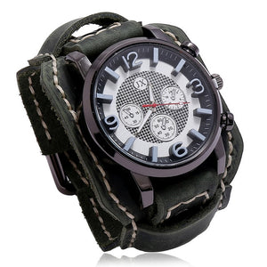 Jessingshow 2020 New Retro Mens Watches Leather Chronograph Sport Fashion Punk Style Quartz Watch For Men Relogio Masculino