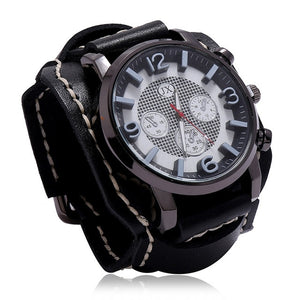 Jessingshow 2020 New Retro Mens Watches Leather Chronograph Sport Fashion Punk Style Quartz Watch For Men Relogio Masculino