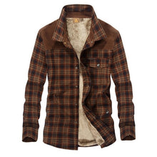 Load image into Gallery viewer, Winter Jacket Men Thicken Warm Fleece Jackets Coats Pure Cotton Plaid Jacket Military Clothes Men Chaquetas Hombre Size M-3XL
