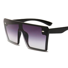 Load image into Gallery viewer, Oversized Square Sunglasses Women 2020 Luxury Brand Fashion Flat Top Red Black Clear Lens One Piece Men Gafas Shade Mirror UV400
