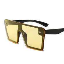 Load image into Gallery viewer, Oversized Square Sunglasses Women 2020 Luxury Brand Fashion Flat Top Red Black Clear Lens One Piece Men Gafas Shade Mirror UV400

