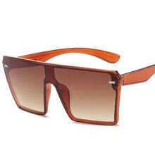 Load image into Gallery viewer, Oversized Square Sunglasses Women 2020 Luxury Brand Fashion Flat Top Red Black Clear Lens One Piece Men Gafas Shade Mirror UV400
