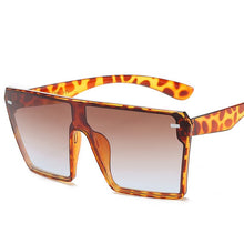 Load image into Gallery viewer, Oversized Square Sunglasses Women 2020 Luxury Brand Fashion Flat Top Red Black Clear Lens One Piece Men Gafas Shade Mirror UV400
