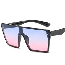 Load image into Gallery viewer, Oversized Square Sunglasses Women 2020 Luxury Brand Fashion Flat Top Red Black Clear Lens One Piece Men Gafas Shade Mirror UV400
