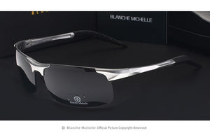 High Quality Ultra-Light Aluminum Magnesium Sport Sunglasses Polarized Men UV400 Rectangle Gold Outdoor Driving Sun Glasses