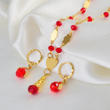 Load image into Gallery viewer, Anniyo Hawaiian Colorful Crystal Ball Beads Necklaces Earrings Sets Guam Micronesia Chuuk Pohnpei Marshall Jewelry Gift #240806
