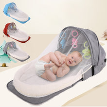 Load image into Gallery viewer, Portable Baby Crib Newborn Baby Bed Folding Travel Beds Nest Infant Bassinet Cot With Toys Mosquito Net Cribs For Baby Sleeping
