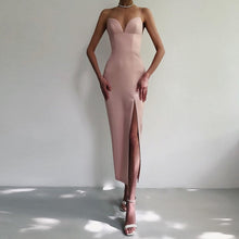 Load image into Gallery viewer, Adyce New Summer Women White Bodycon Bandage Dress Sexy V Neck Spaghetti Strap Club Celebrity Evening Runway Party Long Dresses
