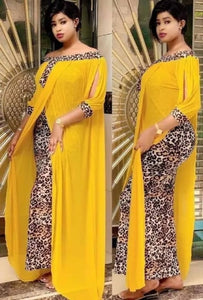 Plus Size Clothing Autumn Sexy Leopard Printed Dashiki African Dresses for Women Party Half Sleeve Slash Neck Femme Robe