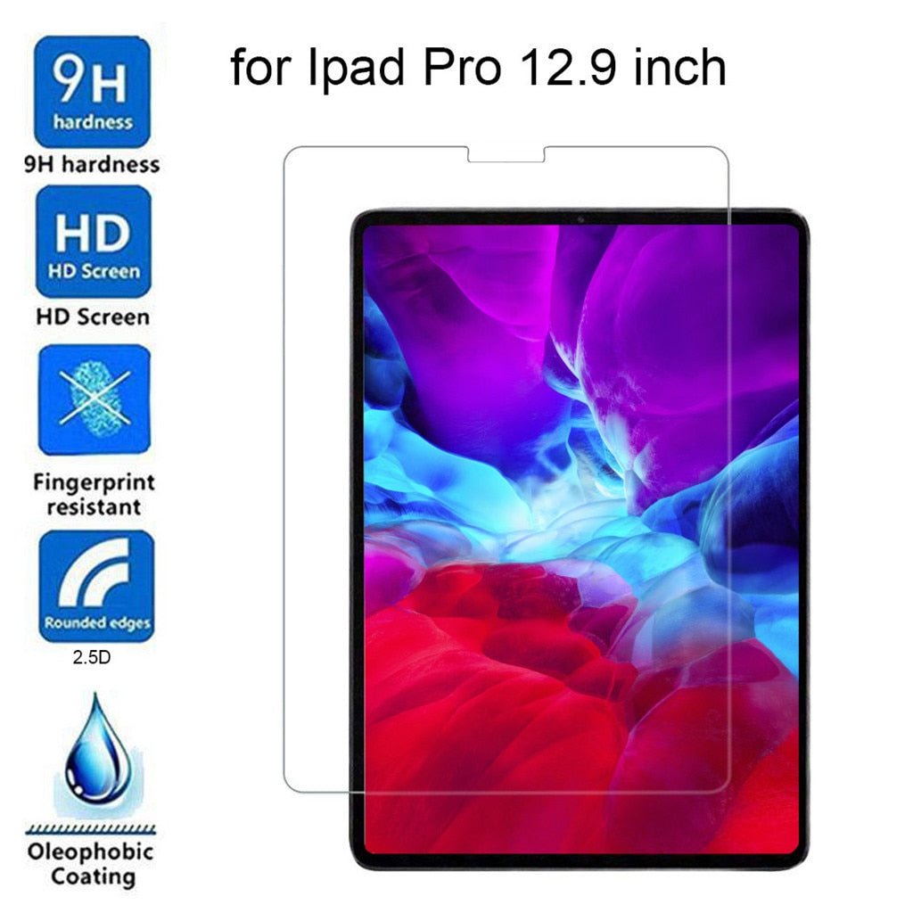 2Pcs 9H HD Tempered Glass Screen Film Protector for Ipad Pro 12.9 Inch New 2020 Explosion-Proof Tablet Accessories