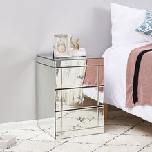 Load image into Gallery viewer, Presell Mirrored Bedside table Bedroom Furniture Nightstand Hot selling Glass Crystal panel Broken replaced Fast delivery
