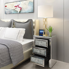 Load image into Gallery viewer, Presell Mirrored Bedside table Bedroom Furniture Nightstand Hot selling Glass Crystal panel Broken replaced Fast delivery
