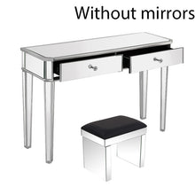 Load image into Gallery viewer, Panana Hot Sale Mirrored Glass Dressing Table 2 Drawers 3 folding Mirrors Stool Or table stool Bedroom Furniture Dresser
