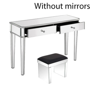 Panana Hot Sale Mirrored Glass Dressing Table 2 Drawers 3 folding Mirrors Stool Or table stool Bedroom Furniture Dresser