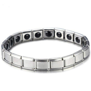 Magnetic Bracelets For Women Weight Loss Round Black Stone Therapy magnet Bracelet Men Health Bracelet Care Hematite Stretch