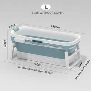 46in Large Bathtub Adult Bath Tub Barrel Sweat Steaming Bathtub Plastic Folding Thicken Bathtub Home Sauna Baby Swimming Tub ES