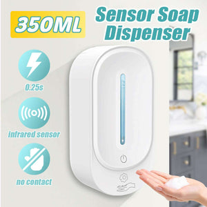 350ML Intelligent Touchless Automatic Induction Soap Dispenser Wall Hanging Hand Disinfector Hand Sanitizer Alcohol Sprayer