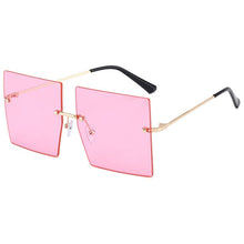 Load image into Gallery viewer, Trendy Oversized Square Sunglasses Women Personlity Fashion Sexy Red Brown Tinted Color Lens UV400 Retro Ladies Sun Glasses
