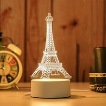 Load image into Gallery viewer, 3D Night Creative led table Acylic jellyfish cartoon luminous night light gift tower type creative lamp lighting
