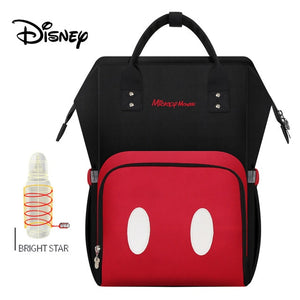 Disney Baby Diaper Bags Large Capacity Baby Stroller Insulated Bag Travel Organizer Baby Bag Set Lightweight Diaper Bag Backpack