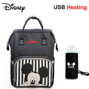 Disney Baby Diaper Bags Large Capacity Baby Stroller Insulated Bag Travel Organizer Baby Bag Set Lightweight Diaper Bag Backpack