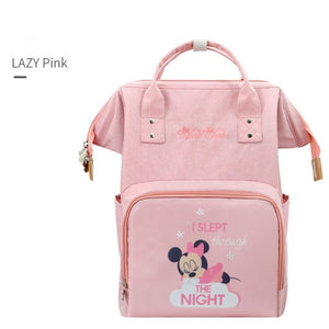 Disney Baby Diaper Bags Large Capacity Baby Stroller Insulated Bag Travel Organizer Baby Bag Set Lightweight Diaper Bag Backpack